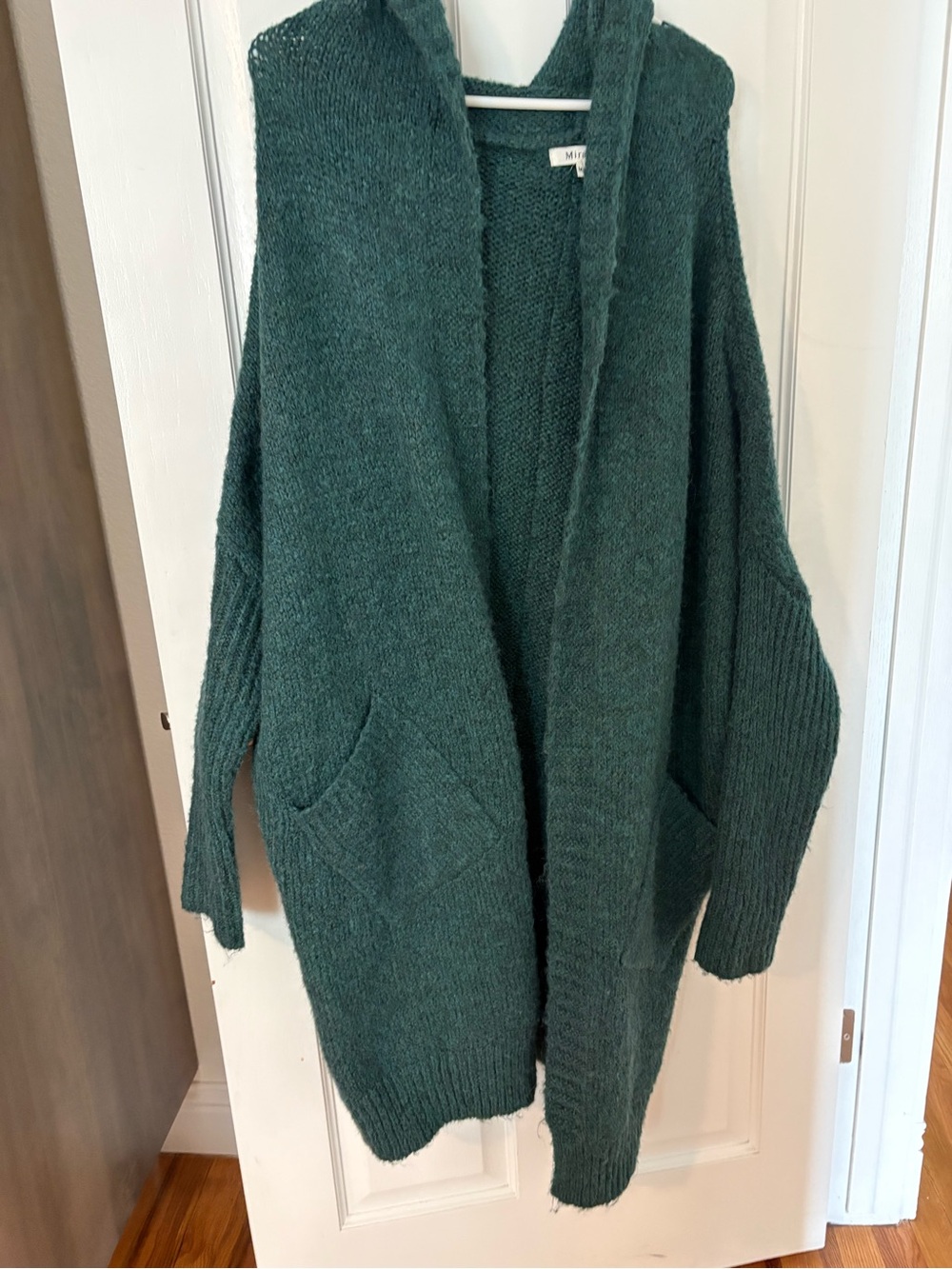Miracle Forest Green Open-Front Hooded Cozy oversized sweater